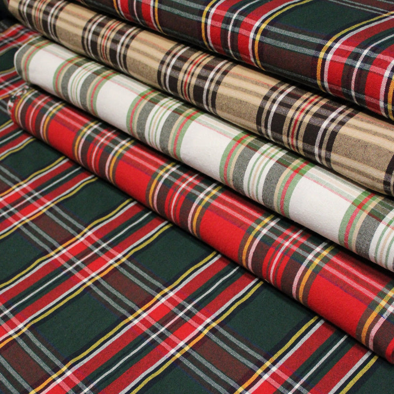 Tissu coton TARTAN EPAIS 100% COTON : 4 couleurs disponibles ! De magnifiques tartans pour vous - tissuspipi.com