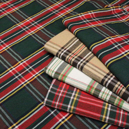 Tissu coton TARTAN EPAIS 100% COTON : 4 couleurs disponibles ! De magnifiques tartans pour vous - tissuspipi.com