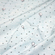 Tissu cotonnade enfant – Étoiles & ballons de baudruche – tons bleus - tissuspipi.com
