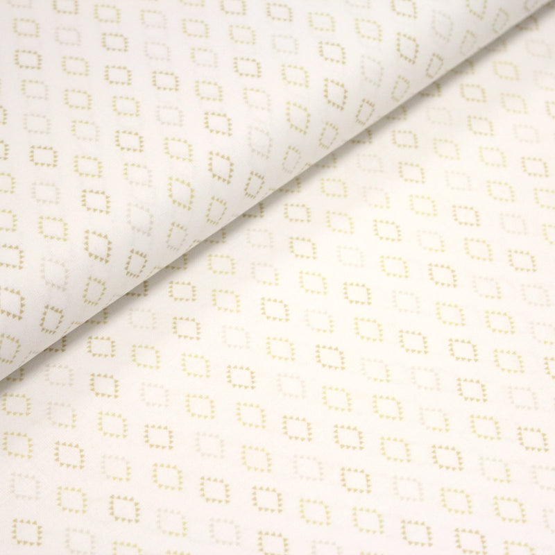 Tissu cotonnade enfant, les losanges en triangle ocres et écrus - OEKO - TEX STANDARD 100 - tissuspipi.com