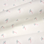 Tissu cotonnade enfant, fines fleurs roses et vertes - OEKO - TEX STANDARD 100 - tissuspipi.com