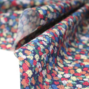 Tissu cotonnade fleurie ZELIE, fines fleurs & fond bleu ou blanc - OEKO - TEX - tissuspipi.com