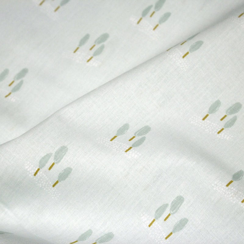 Tissu cotonnade enfant, les cyprès, fond vert pâle - OEKO - TEX STANDARD 100 - tissuspipi.com