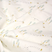 Tissu cotonnade enfant, les cyprès et les oiseaux, fond blanc cassé - OEKO - TEX STANDARD 100 - tissuspipi.com