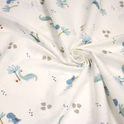 Tissu cotonnade enfant, constellation blanche, lune et étoiles fond vert clair - OEKO - TEX STANDARD 100 (Copie) - tissuspipi.com