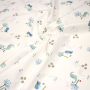 Tissu cotonnade enfant, constellation blanche, lune et étoiles fond vert clair - OEKO - TEX STANDARD 100 (Copie) - tissuspipi.com