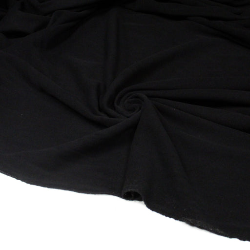 Tissu velours de laine noir uni - Fabrication italienne - tissuspipi.com