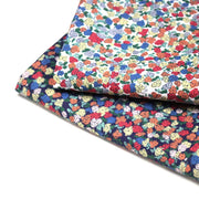 Tissu cotonnade fleurie ZELIE, fines fleurs & fond bleu ou blanc - OEKO - TEX - tissuspipi.com
