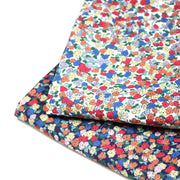 Tissu cotonnade fleurie ZELIE, fines fleurs & fond bleu ou blanc - OEKO - TEX - tissuspipi.com