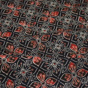 Tissu coton fin imprimé INDIENNES, noir aux motifs floraux géométriques - STANDARD 100 OEKO - TEX - tissuspipi.com