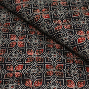 Tissu coton fin imprimé INDIENNES, noir aux motifs floraux géométriques - STANDARD 100 OEKO - TEX - tissuspipi.com