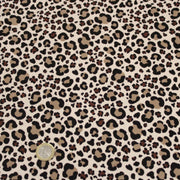Tissu velours milleraies imprimé Léopard écru, noir, marron, grège - STANDARD 100 OEKO-TEX - tissuspipi.com