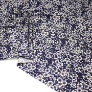 Tissu cotonnade motif japonais HANA aux fleurs de cerisier : écru/bleu et bleu/écru - tissuspipi.com