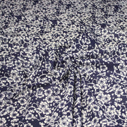 Tissu cotonnade motif japonais HANA aux fleurs de cerisier : écru/bleu et bleu/écru - tissuspipi.com