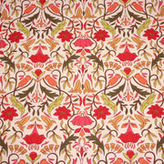 Tissu cotonnade fleuri typique ART NOUVEAU, tons corail, roses et verts - OEKO - TEX STANDARD 100 - tissuspipi.com