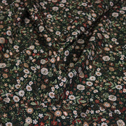 Tissu Viscose fluide vert anglais aux fines fleurs automnales – STANDARD 100 OEKO-TEX - tissuspipi.com