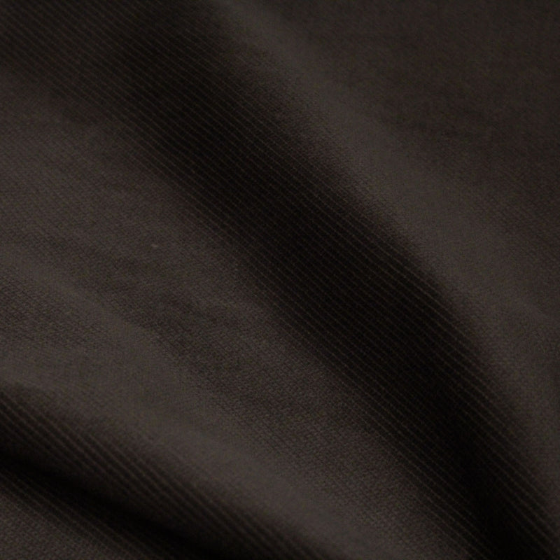 Tissu velours côtelés élasthanne marron chocolat, rayures diagonales - tissuspipi.com
