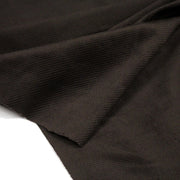 Tissu velours côtelés élasthanne marron chocolat, rayures diagonales - tissuspipi.com