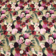 Tissu Viscose fluide aux fleurs aquarelle tons roses, vert pâle, rouges – STANDARD 100 OEKO-TEX - tissuspipi.com