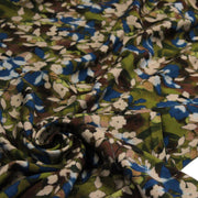 Tissu Viscose fluide aux fleurs aquarelle tons verts, bleus, marron – STANDARD 100 OEKO-TEX - tissuspipi.com