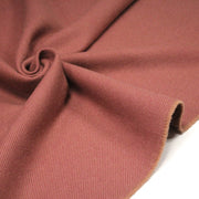 Tissu lainage vieux rose aux fines rayures - Fabrication française - tissuspipi.com