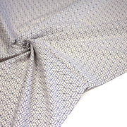 Tissu cotonnade motif japonais KAGOME – Bleu indigo & écru - tissuspipi.com