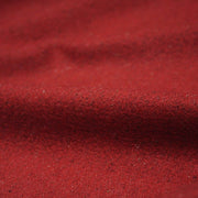 Tissu lainage tweed rouge faux - uni - Fabrication française - tissuspipi.com