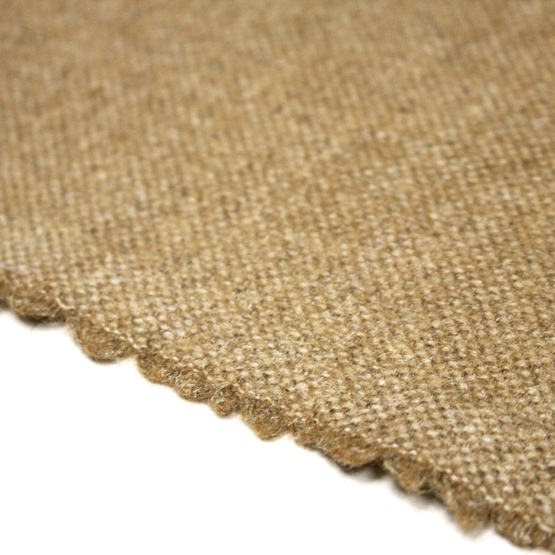 Tissu lainage tweed ocre faux - uni - Fabrication française - tissuspipi.com
