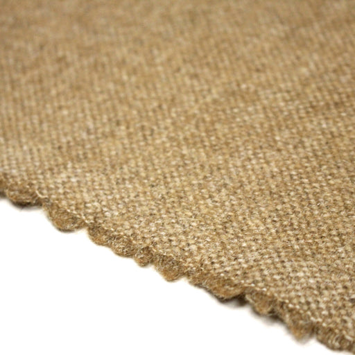 Tissu lainage tweed ocre faux - uni - Fabrication française - tissuspipi.com