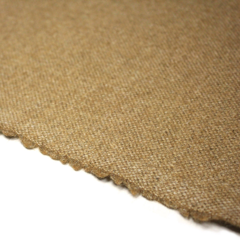 Tissu lainage tweed ocre faux - uni - Fabrication française - tissuspipi.com