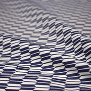 Tissu cotonnade motif japonais YAGASURI, flèches bleues & écrues - tissuspipi.com