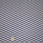 Tissu cotonnade motif japonais YAGASURI, flèches bleues & écrues - tissuspipi.com