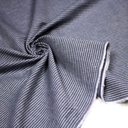 Tissu Chambray coton rayé : 4 couleurs dispo ! Marine, ciel, gris, noir - tissuspipi.com