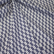 Tissu cotonnade motif japonais YAGASURI, flèches bleues & écrues - tissuspipi.com