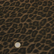 Tissu DENIM brut coton, imprimé motif léopard : trois couleurs dispo : noir / vert kaki / chocolat - tissuspipi.com