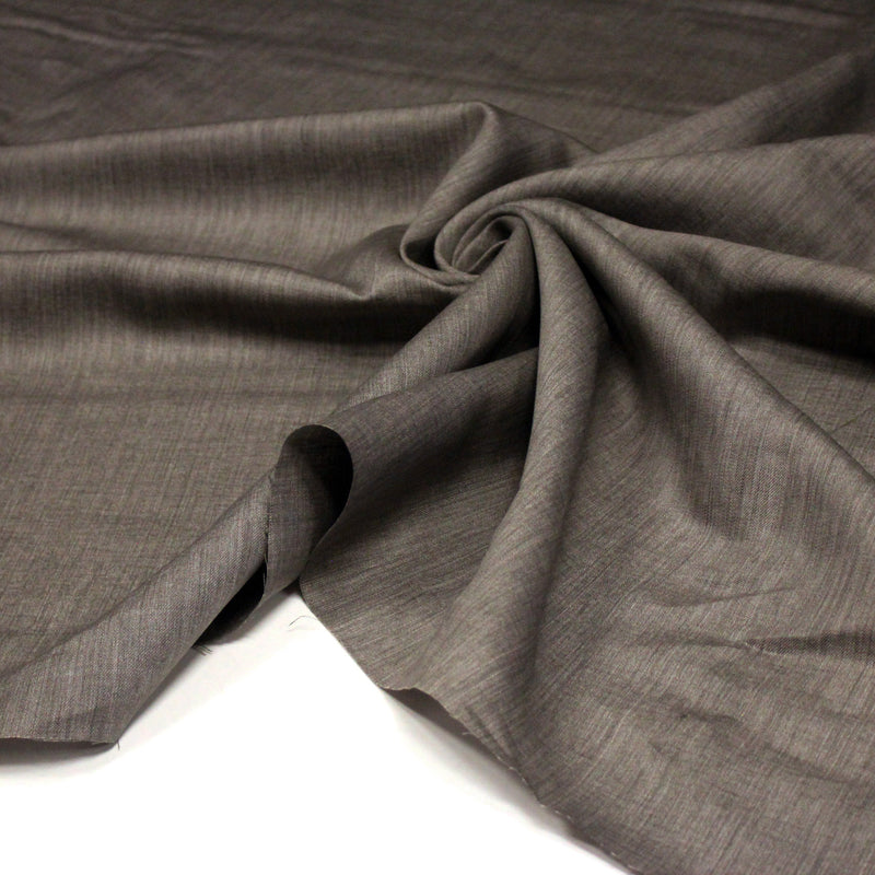 Tissu lin couleur naturel taupe - tissuspipi.com