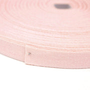 Ruban sergé de coton rose chair 15mm - Galette de 50 mètres - Fabrication française - tissuspipi.com