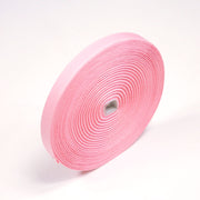 Ruban sergé de coton rose pâle 15mm - Galette de 50 mètres - Fabrication française - tissuspipi.com