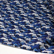 Tissu cotonnade motif japonais de la vague Kanagawa d’Hokusai, tons bleus & blancs - OEKO - TEX - tissuspipi.com
