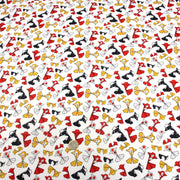 Tissu cotonnade motif japonais poissons koï origami rouge jaune et noir - OEKO - TEX - tissuspipi.com