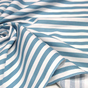 Tissu cotonnade rayée 1cm : trois couleurs au choix : Bleu / Vert sauge / Ocre - STANDARD 100 OEKO-TEX - tissuspipi.com