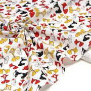 Tissu cotonnade motif japonais poissons koï origami rouge jaune et noir - OEKO - TEX - tissuspipi.com