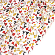 Tissu cotonnade motif japonais poissons koï origami rouge jaune et noir - OEKO - TEX - tissuspipi.com