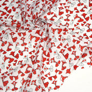 Tissu cotonnade motif japonais poissons koï origami rouge - OEKO - TEX - tissuspipi.com