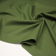 Tissu sergé lainage vert olive uni - Fabrication française - tissuspipi.com