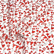 Tissu cotonnade motif japonais poissons koï origami rouge - OEKO - TEX - tissuspipi.com