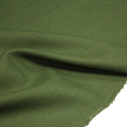 Tissu sergé lainage vert olive uni - Fabrication française - tissuspipi.com