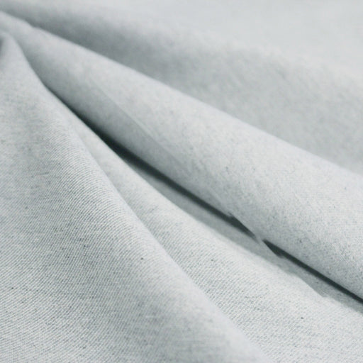 Tissu DENIM toile sergé gris blanc coton bio et coton recyclé - tissuspipi.com