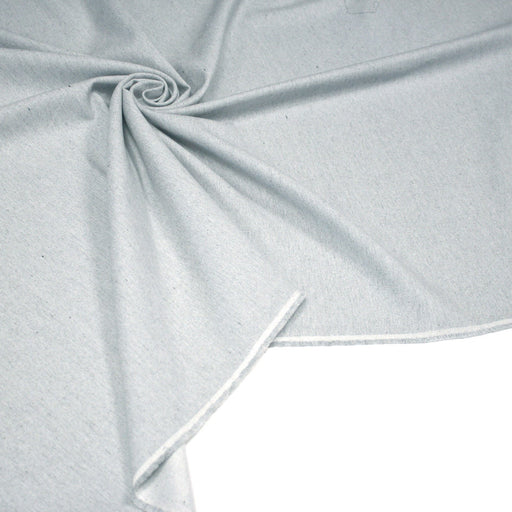 Tissu DENIM toile sergé gris blanc coton bio et coton recyclé - tissuspipi.com