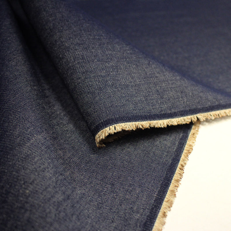 Tissu DENIM toile sergé fin bleu Blue jean - tissuspipi.com